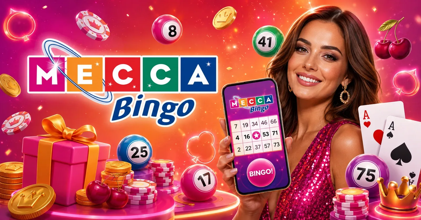 Mecca Bingo welcome banner for UK players